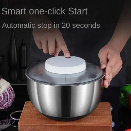 Stainless steel Vegetable Dehydrator Electric Cleanse Dryer Strainer Fruit and Vegetable Dry Wet Separation Dehydrator Kitchen