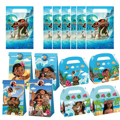 Oceania Vaiana Moana Gift Bags Goodie Bags Candy Sweet Loot Bag Moana Maui Birthday Party Favors Paper Bag Baby Shower