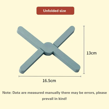 Silicone Heat Resistant Pad Foldable Non-Slip Pot Pan Mat Table Placemat Dish Plate Cross Holder Coaster Kitchen Table Trivet