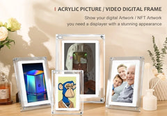 Acrylic Digital Photo Frame 5/7 Inch 1000mAh Vertical Display IPS Screen 2G Memory Battery Porta Retrato Digital