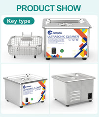 Granbosonic Ultrasonic Cleaner 800ML 1L 40KHz 35W 60W Easy Operation Jewelry Glasses Makeup Washer Bath New Design