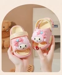 Children's Flip Flops, Anti Slip and Lightweight, Children's Hole Shoes, Soft Soled Cartoon Beach Shoes for Boys and Girls