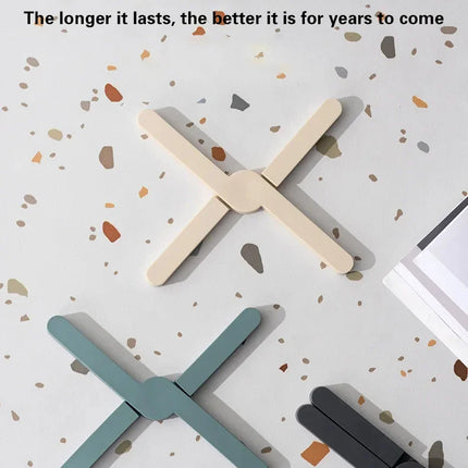 Silicone Heat Resistant Pad Foldable Non-Slip Pot Pan Mat Table Placemat Dish Plate Cross Holder Coaster Kitchen Table Trivet