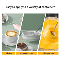 1 PCS USB Rechargeable Handheld Egg Beater 3 Speeds Electric Milk Frother Foam Maker Mixer Coffee Drink Frothing Wand Foamer