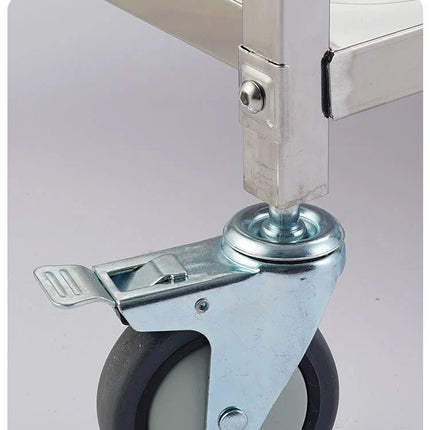 Stainless Steel Cart with Thickened Three Layers- Kitchen Utility Cart for Serving  Collecting Dishes Multi-functional Trolley