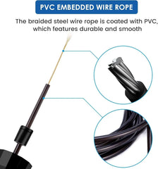 With Ball Bearings Adjustable Tangle-Free Speed Wire Jump Rope Workout with Foam Handles for Fitness Home Workouts and Slim Body