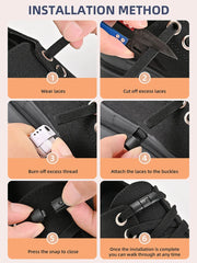 8mm No Tie Shoe Laces Press Lock Shoelaces Without Ties Elastic Laces Sneaker Kids Adult Widened Flat Shoelace for Shoes