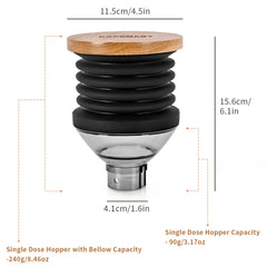 CAFEMASY Coffee Beans Grinder Single Dose Hopper And Bellows Coffee Grinder Bean Bin Blowing Cleaning Tool For Eureka Mignon