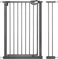 UBRAVOO Baby Gate for Doors and Stairs, Height 100 cm, Safety Pet Gate,  Automatic Closure, Triple Locking