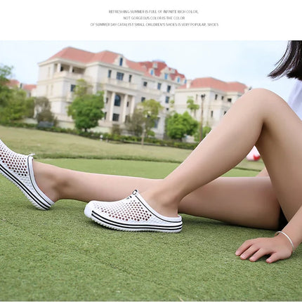 YRZL Men Summer Shoes Sandals Men's Holes Sandals Hollow Breathable Flip Flops Clogs Shoes Fashion Beach Slippers Big Size 45