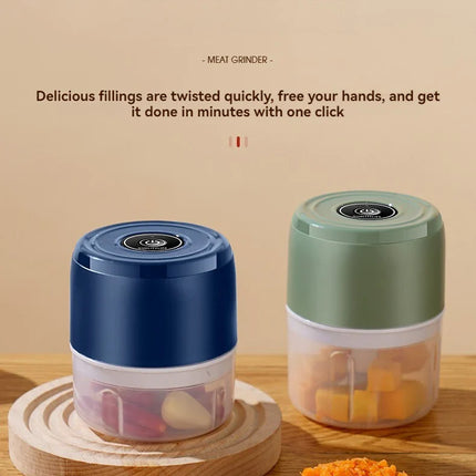 Electric Mini Garlic Chopper USB Meat Grinder - Sturdy and Durable Kitchen Tool for Crushing Garlic, Ginger, and Vegetables