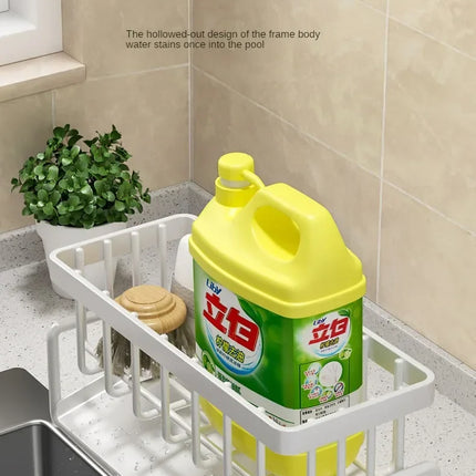 Kitchen Shelf Rag Storage Drainage Shelf No-Punch Storage Rack Home Spice Rack Sink Tap Sink Drainage Rack Kitchen Accessories