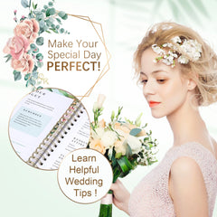 Bride's Wedding Planner&Organizer Wedding Planner Gold Foil Hardcover with Metal Corner+Countdown Calendar Engagement Diary Gift