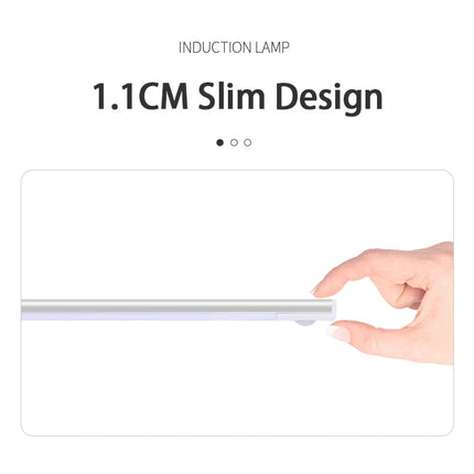 Cabinet Lights Motion Sensor LED Wireless USB Under Ultra Thin Night Light For Kitchen Cabinet Bedroom Wardrobe Indoor Lighting
