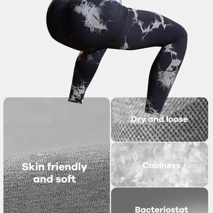Women Seamless Tie Dye Yoga Leggings High Waist Fitness Sexy Fashion Leggings Exercise Running Lifting Buttocks Cycling Leggings