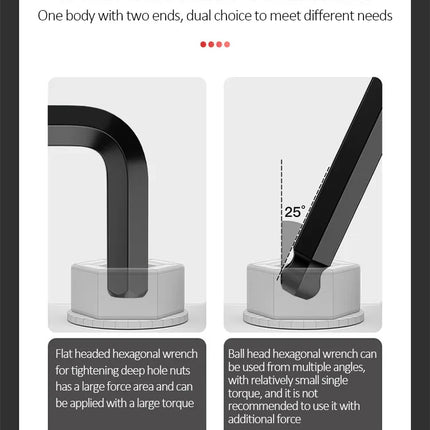 DELIXI ELECTRIC Allen Key Set，Allen Hex WrenchScrewdriverBox-packed Set，SleevUniversal Torque Long Metric,for VehicleMaintenance