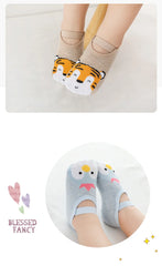 Spring Anti Slip Baby Socks Toddler Kids Floor Socks with Rubber Soles Autumn Newborn Baby Boy Girl Cartoon Cute Ball Warm Socks