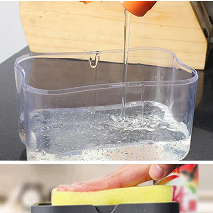 Kitchen Detergent Press Portable Soap Dispenser Pak Clean Cloth Dishwashing Pot Soap Dispenser Cleaning Tool