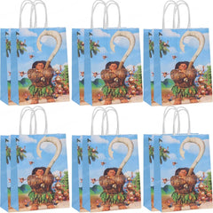 6/12Pcs Disney Moana Gift Bags Ocean Princess Birthday Party Paper Candy Treat Goody Bag Girls Favors Baby Shower Decorations