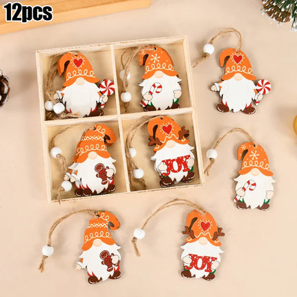 Christmas Nutcracker Soldier Wooden Pendant Xmas Tree Hanging Ornaments 2024 Navidad Decoration for Home 2025 New Year Gifts