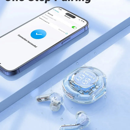 T8 PRO Tws Bluetooth Earbuds Transparent with LED Digital Display Wireless In-Ear Earphone for Xiaomi Huawei iPhone Headphone