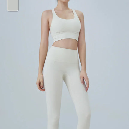 2 Piece Yoga Clothes Women's Tracksuit Athletic Wear Pilates Fitness Suit Gym Workout Push Up Clothes Sports Bra Leggings Suit