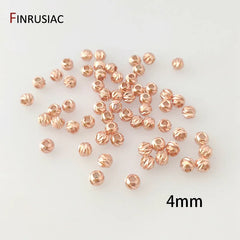 18K Gold Plated Brass Spacer Beads For Jewelry Making Materials,Separators For Beads, Striped Cut Flower Beads For Needlework