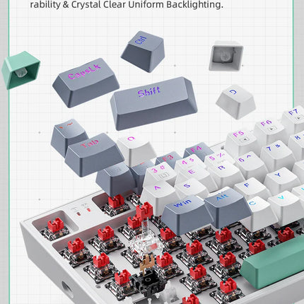 Machenike K500 Mechanical Keyboard Gaming Keyboard Wired Keyboard Hot Swappable 94 Keys RGB Light Mac Windows