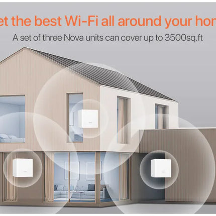 Tenda Nova Mesh WiFi System (MW3)-Up to 2000 sq.ft Whole Home Coverage Replaces Wi-Fi Router Extender Single Easy Step via APP