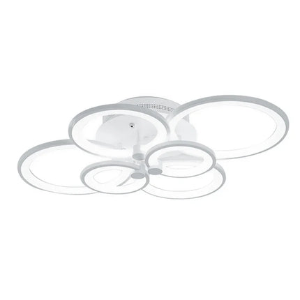 KOMORE Modern Circular LED Semi Flush Ceiling Light, 54 W/94W/142W Cool White for Nordic Decor for Office, Living Room, Bedroom