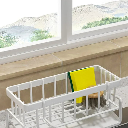 Kitchen Shelf Rag Storage Drainage Shelf No-Punch Storage Rack Home Spice Rack Sink Tap Sink Drainage Rack Kitchen Accessories
