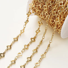 1Meter/Pack 5.5MM 14/18K Gold Plated Brass Rhombus Chain For Jewelry Making Necklace Bracelets Chain Jewelry Making Supplies