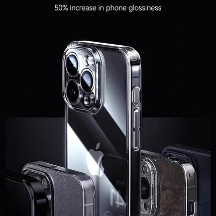 Joyroom Case For iPhone 16 15 14 13 Pro Max Anti-drop Transparent Cover For iPhone 16 Pro Max Soft TPU Case With Len Protection