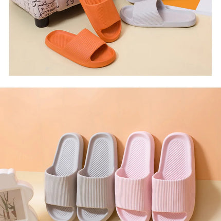 Women's Slippers Fashio Light EVA Soft Men's Home Sole Slipper Bathroom Anti-Slip Casual Indoor Slipper Beach Sandal Flip-Flops