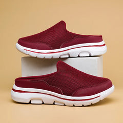 2024 Summer new breathable mesh shoes outdoor non-slip walking shoes comfortable sandals men half slippers casual loafers 35-48