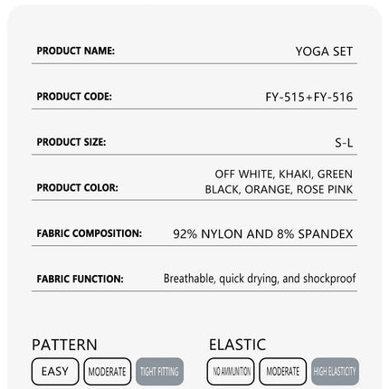 Yoga Clothing Set Women's High Waisted Leggings and Top Two Piece Seamless Fitness Exercise Clothing Fitness Workout Underwear