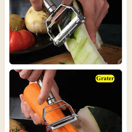 Multifunctional Stainless Steel  Kitchen Peeler Fruit Vegetable Potato Carrot Cucumber Grater Julienne Durable Vegetable Slicer