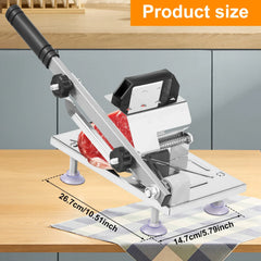 Frozen Meat Slicer Stainless Steel Meat Food Slicer with Anti Slip Suction Cups Thickness Adjustable Meat Cutting Machine