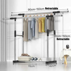 Telescopic Mobile Clothes Rack