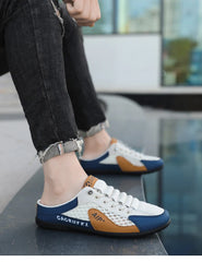 Men's Fashion Soft-soled Half Slippers Summer Men Trendy Bottom Casual Shoes Soft Sole Support Shoes Sneakers Zapatos De Hombre