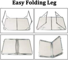 EFAN Small Folding Picnic Camping Table 60x40x26cm, Aluminium Lightweight Foldable Picnic Laptop Bed Travelling Portable Table