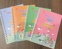 Magic Writing Book in Portuguese Calligraphy Notebook Montessori Kids Reusable Educational Calligraphic Letter Practice Toy