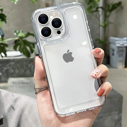 Luxury Silicone Transparent Shockproof Armo Case For iPhone 15 14 13 12 11 Pro Max 7 8 Plus XR XS X Phone Clear Protection Cover