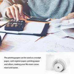 10 Rolls Thermal Paper Camera Printing White Children Camera Wood Pulp Instant Print Kids Rolling Paper Miniprinter Accessories