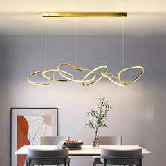 Modern Simplicity Circle LED Pendant Lights for Dining Living Home Decor Hanging Ring Chandelier Lamp Fixture