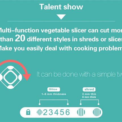 LMETJMA Ultra Sharp Mandoline Slicer Upgraded Vegetable Slicer Kitchen Adjustable Thickness Food Cutter Slicer Dicer KC0450