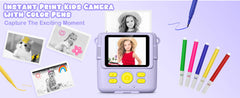 Kids Digital Camera 2.4" 1080P HD Video Camera Portable Instant Print Camera with 32GB Card, Birthday Gift for Boys Girls 3-12