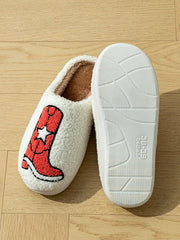 Cowgirl Style Fashion Boot Women Slippers Cool Hat Fluffy Country Nashville Comfortable Cozy Comfy Houseshoes Winter Shoes