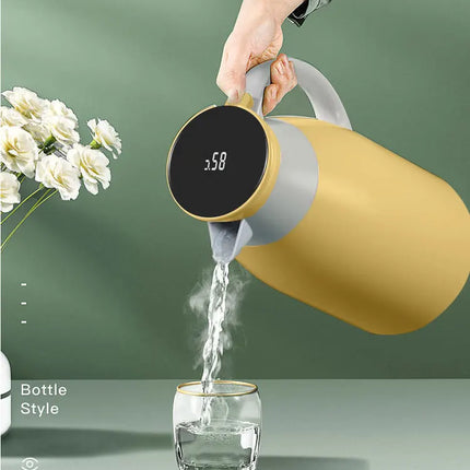 Xiaomi 2L Coffee Thermos Household Digital Display Glass Liner Vacuum Flasks Large Capacity Water Bottle Kitchen Thermal Kettle