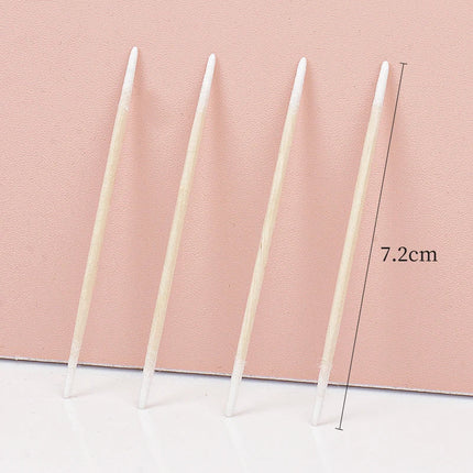 100/300 Pcs Disposable Ultra-small Cotton Swab Brush Lint Free Micro Wood Makeup Brushes Eyelash Extension Glue Removing Tools